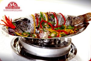 cá mú hấp bún