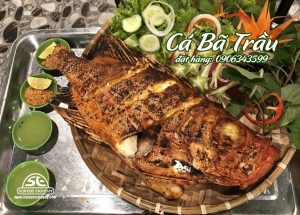 cá bã trầu nướng